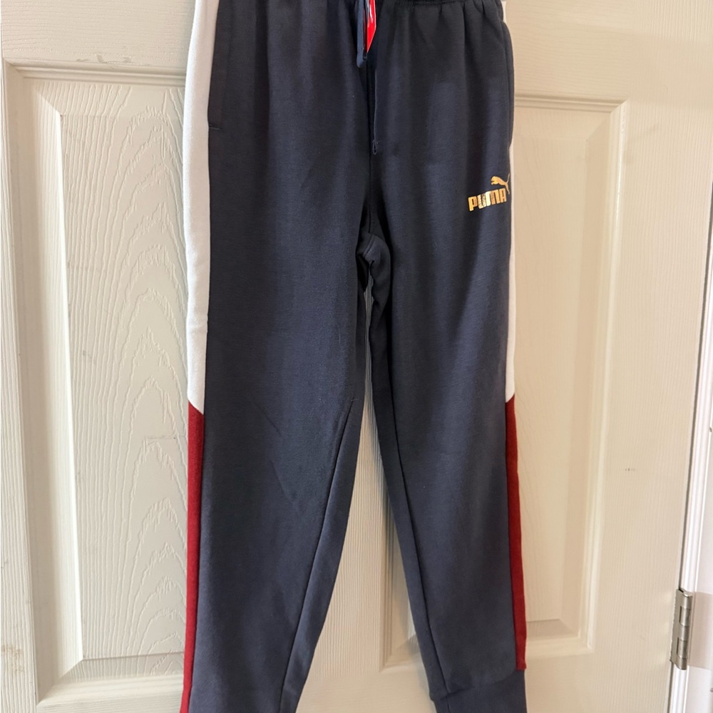 Puma Kids' Dark Gray and Red Joggers